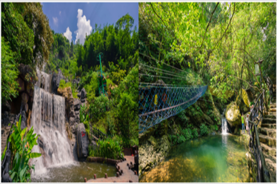 康辉旅游网【“太公分猪肉”·每人送2斤】广州州往返清远笔架山千谷溪大瀑布、吃足3餐纯玩2天